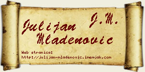 Julijan Mladenović vizit kartica